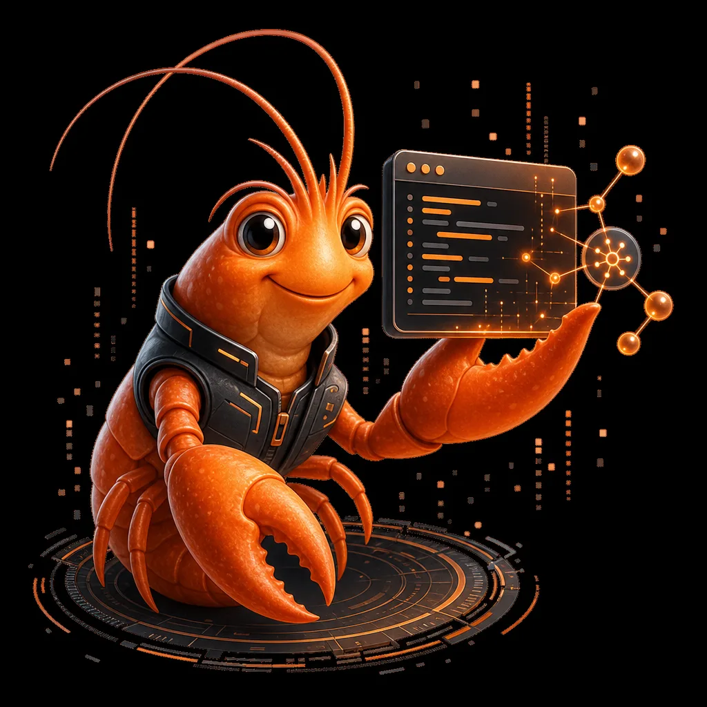 Mascot con tôm OpenClaw cho khung hướng dẫn