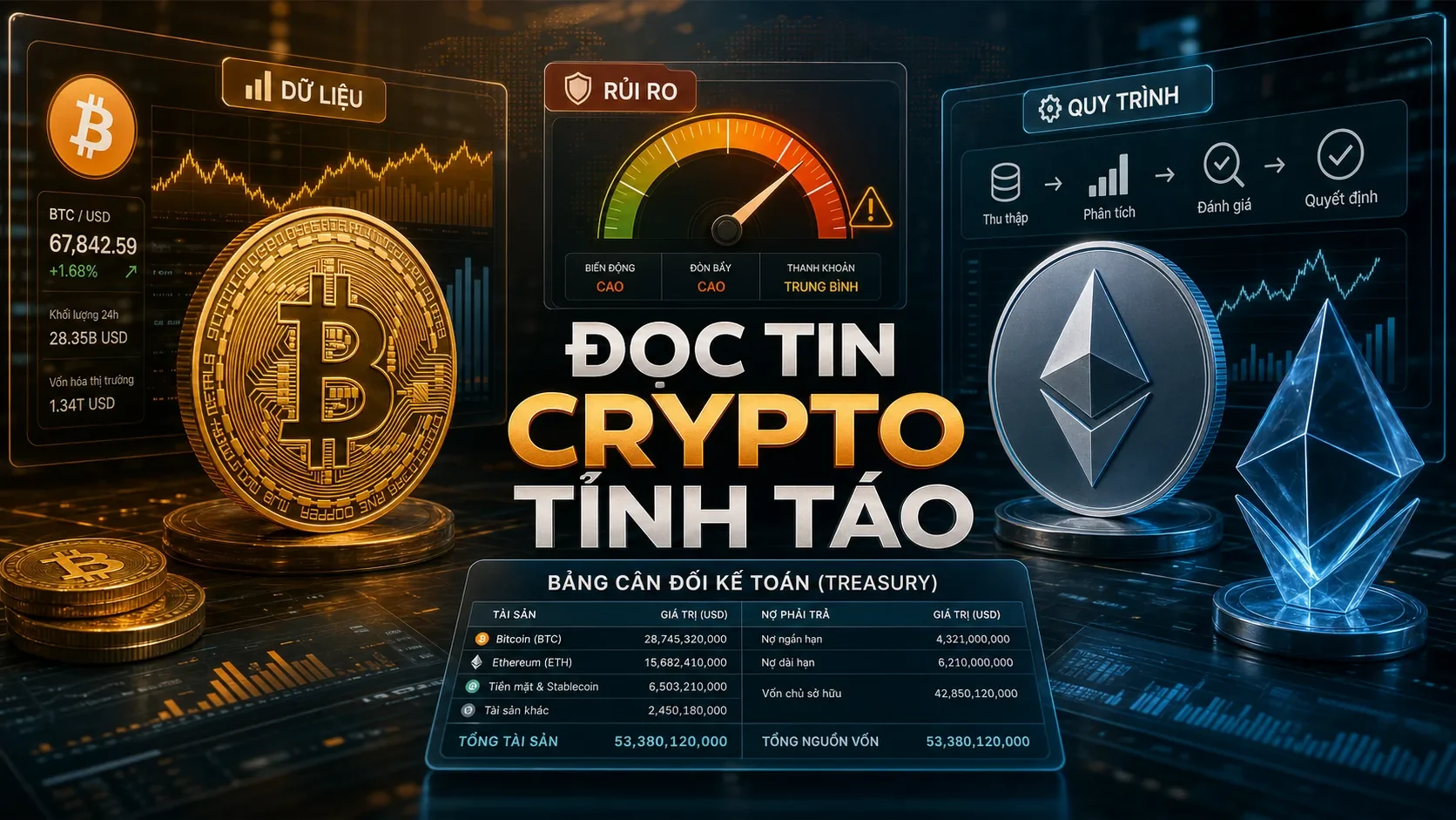 Bitcoin và Ethereum có thể giảm mạnh: đừng đọc tin nóng như tín hiệu mua bán