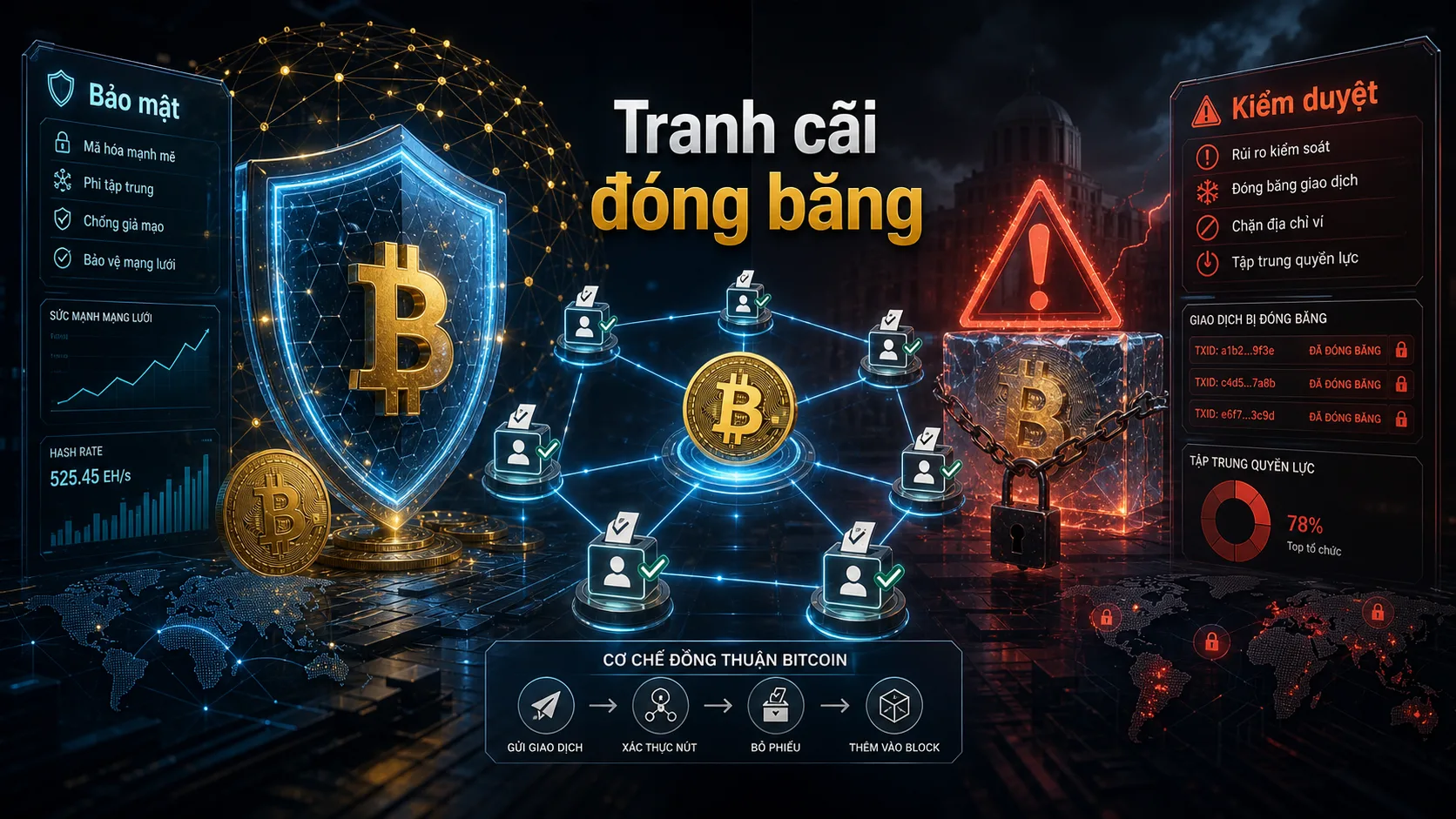 Tranh cãi về việc đóng băng Bitcoin của Satoshi ở cấp giao thức