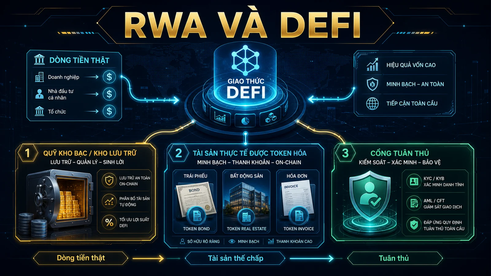 RWA và DeFi kết nối tài sản thật với giao thức tài chính phi tập trung