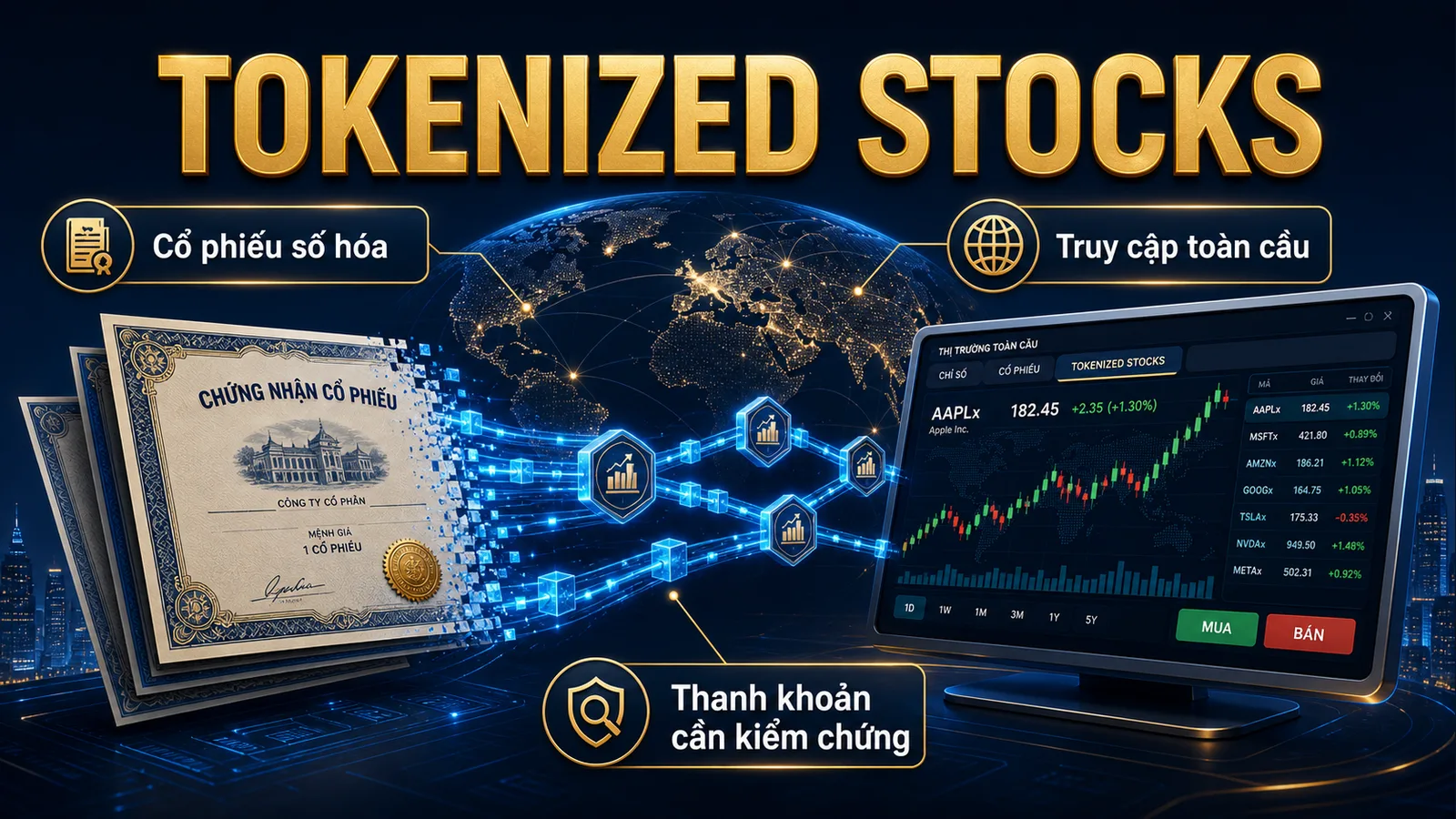 Tokenized stocks trở thành điểm nóng trong xu hướng tokenized RWA