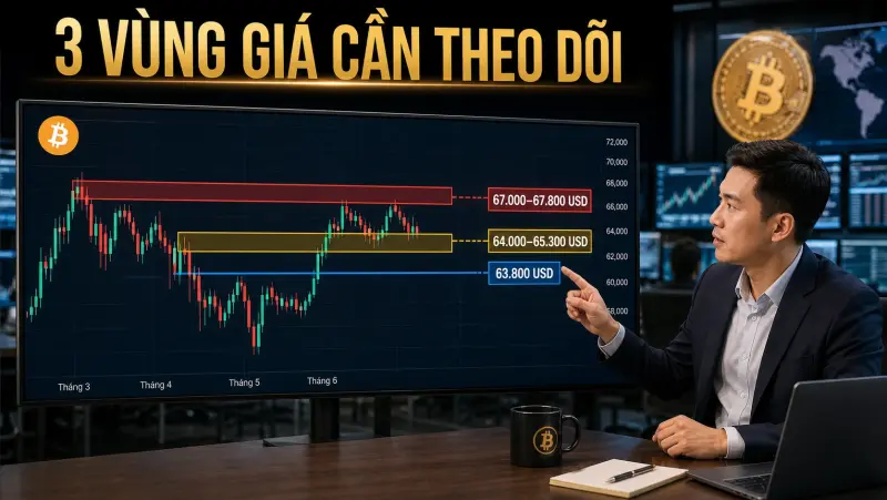 Ba vùng giá Bitcoin cần theo dõi