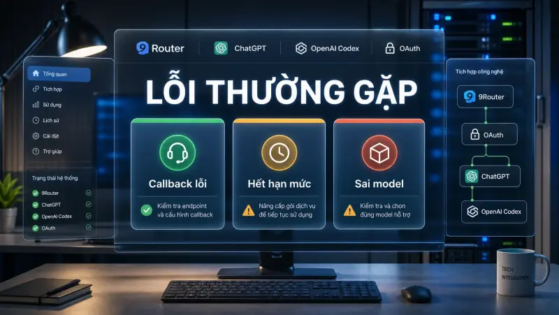 Lỗi thường gặp khi kết nối ChatGPT Plus với 9Router