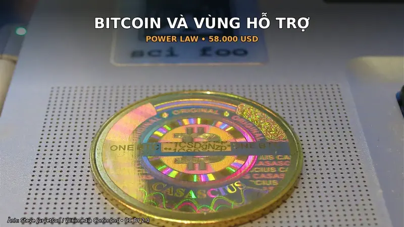 Bitcoin Power Law và vùng hỗ trợ 58.000 USD