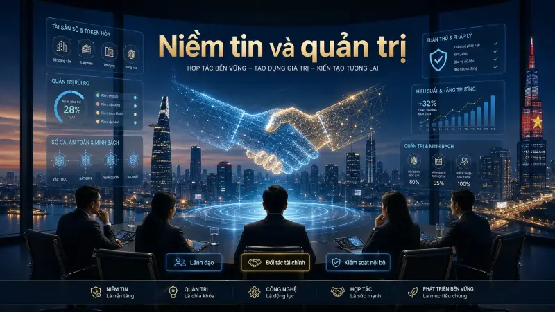 Đội ngũ lãnh đạo và đối tác tài chính giúp tăng độ tin cậy cho thị trường tài sản số