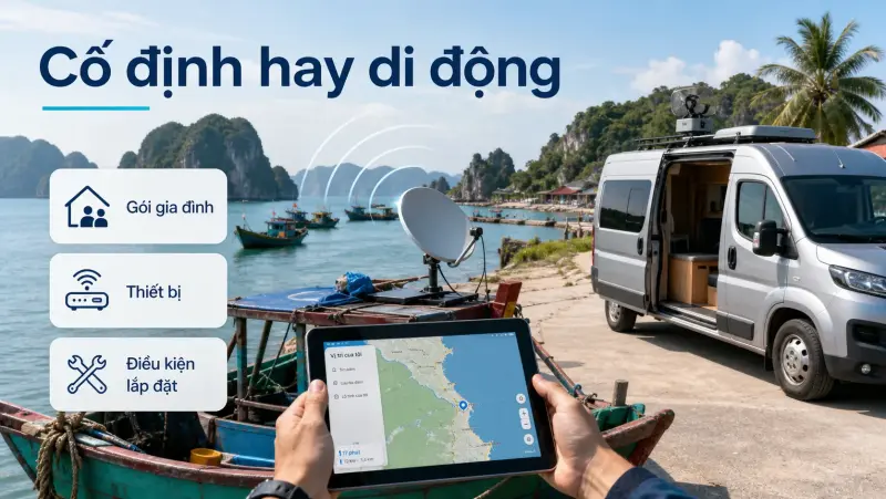 Starlink cố định hay di động cần chọn đúng gói