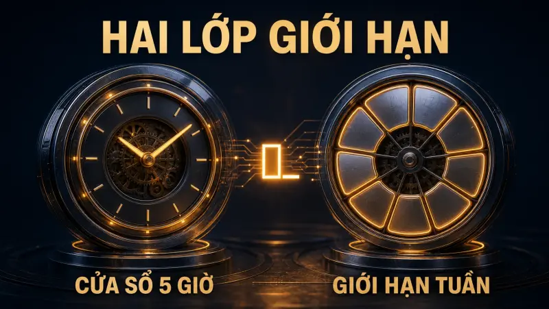 Phân biệt weekly limit và five-hour limit