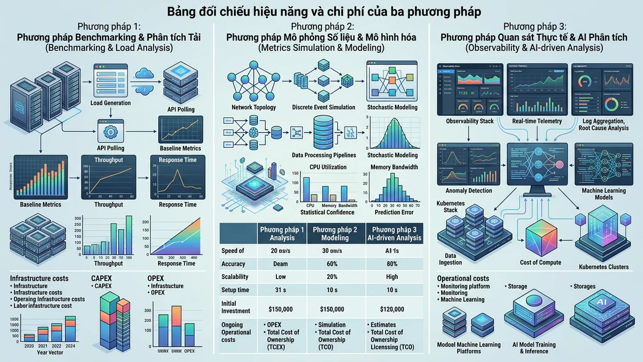 Bảng đối chiếu hiệu năng và chi phí của ba phương pháp - few-shot prompting