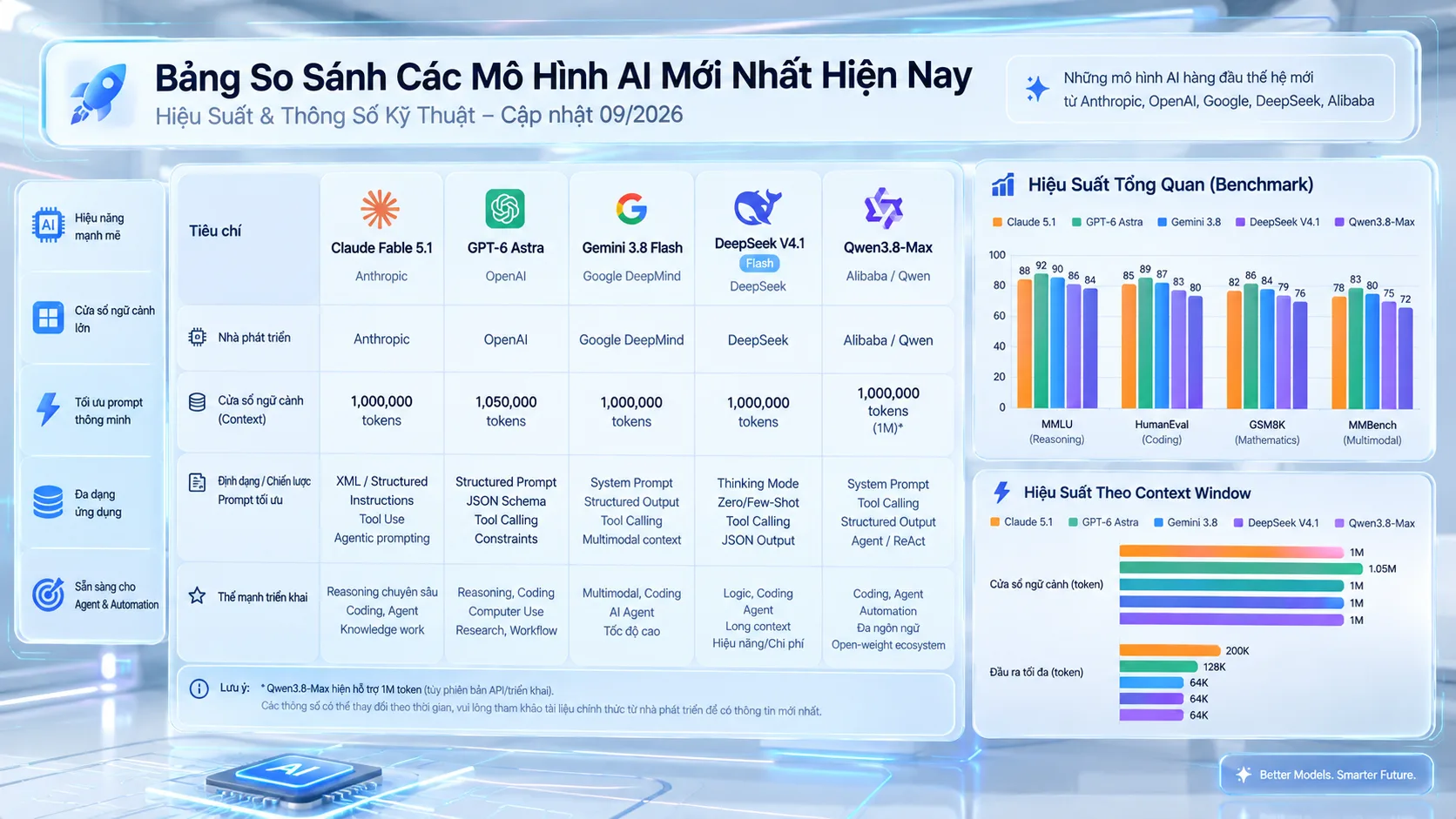 Bảng đối chiếu năng lực mô hình và tối ưu hóa câu lệnh kỹ thuật - Thư viện tổng hợp prompt miễn phí