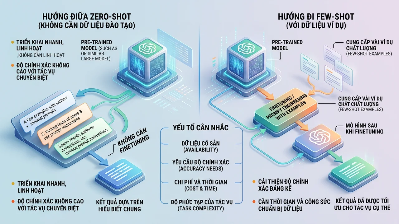 Cân nhắc giữa Zero-shot và Few-shot trong triển khai thực tế - few-shot prompting