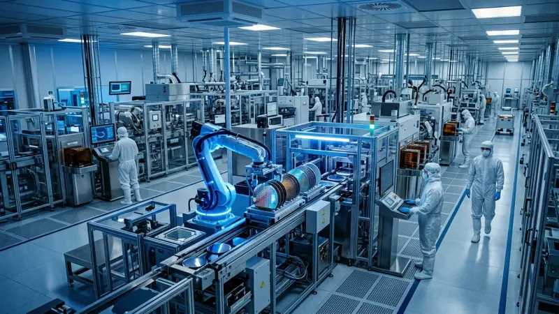Dây chuyền quang khắc và xử lý wafer bán dẫn tại nhà máy đúc chip nhớ - Nguồn cung DRAM 2026