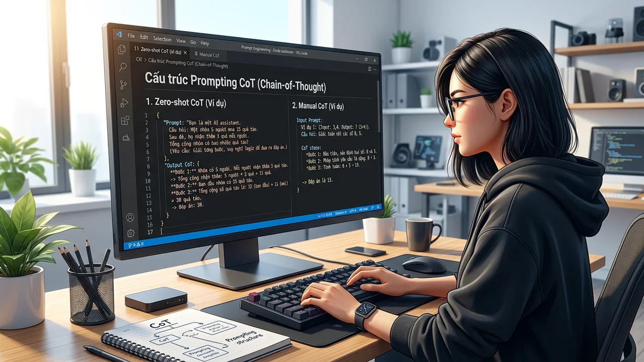 Hướng dẫn cấu trúc Zero-shot CoT và Manual CoT - chain of thought prompt