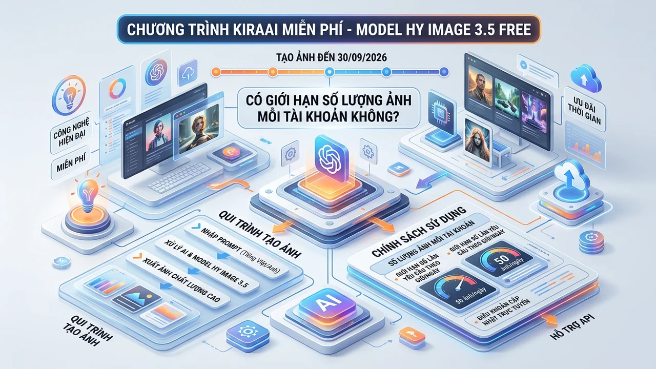 KiraAI Miễn Phí Model Hy Image 3.5 Free Tạo Ảnh Đến 30/09/2026 - KiraAI miễn phí model Hy Image 3.5 Free tạo ảnh đến 30/09/2026