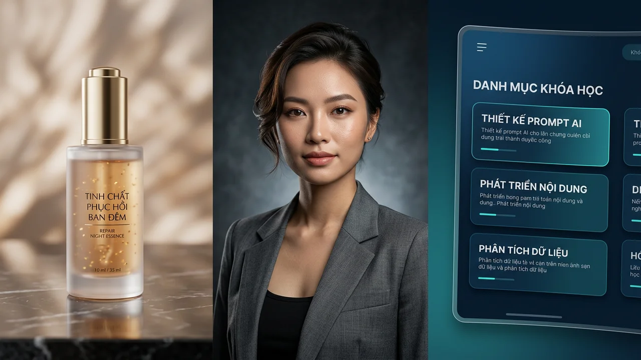 Mẫu prompt thực chiến: Ảnh chụp sản phẩm, chân dung Studio và Concept UI/UX - prompt midjourney v6 tạo ảnh