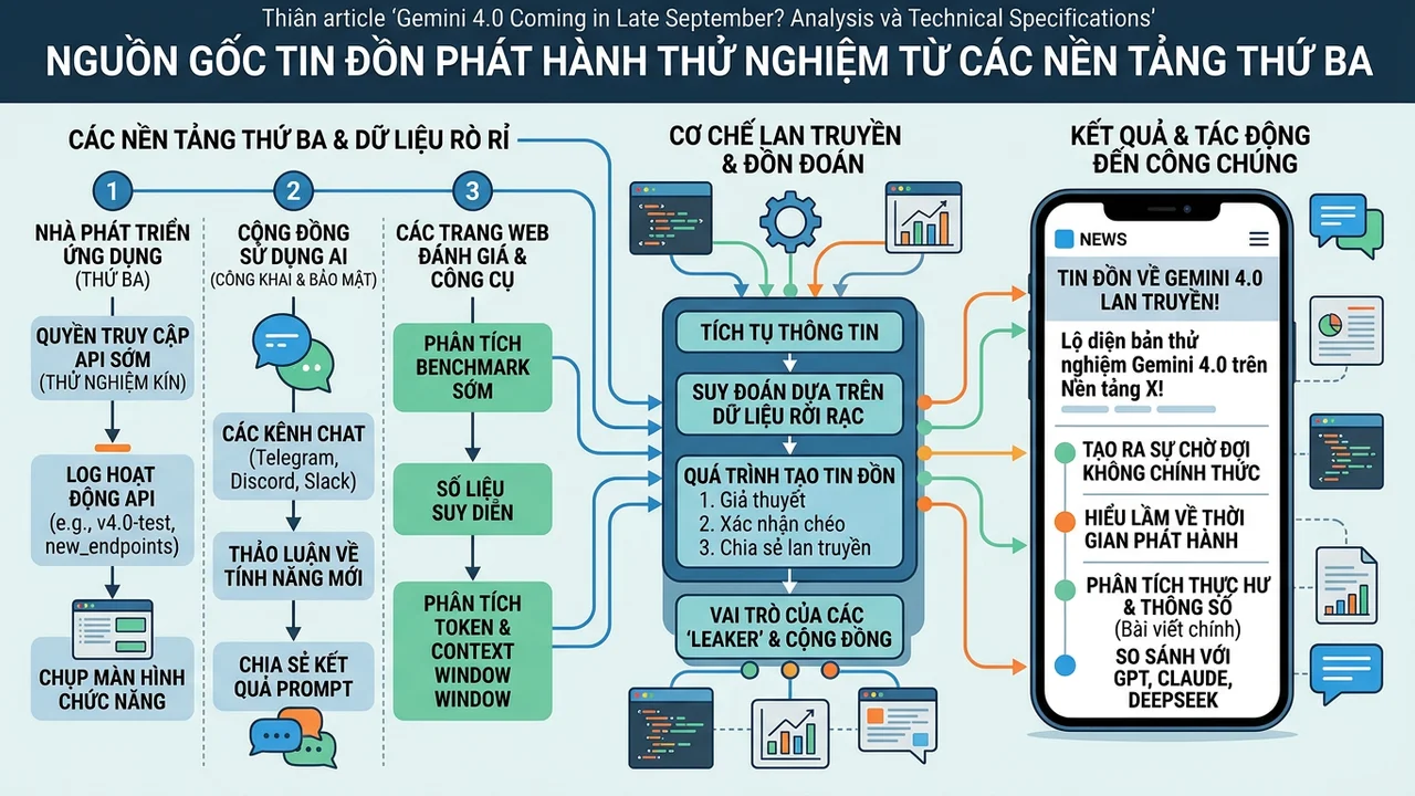 Nguồn gốc tin đồn phát hành thử nghiệm từ các nền tảng thứ ba