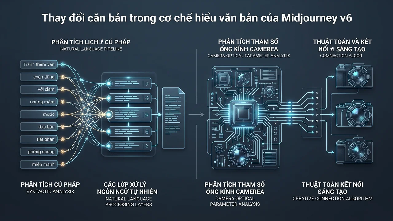 Thay đổi căn bản trong cơ chế hiểu văn bản của Midjourney v6 - prompt midjourney v6 tạo ảnh