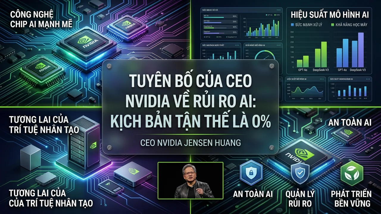 Tuyên bố của CEO Nvidia về rủi ro AI: Kịch bản tận thế là 0% - Tuyên bố của CEO Nvidia về rủi ro AI
