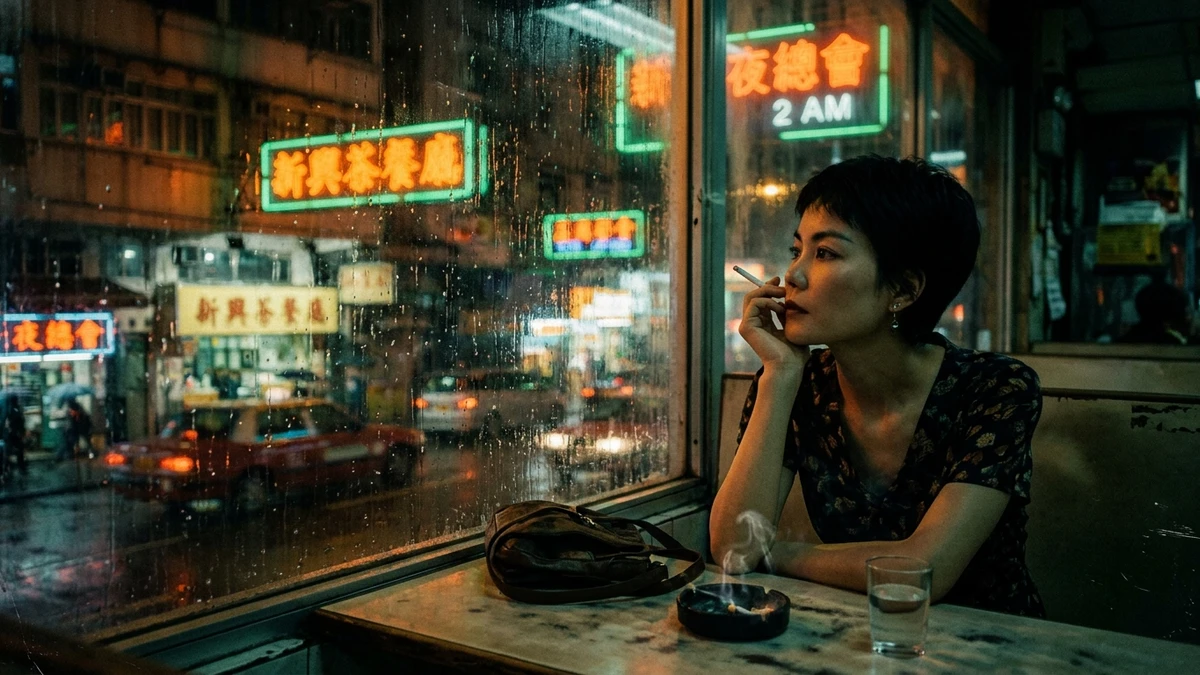 Kết quả tạo từ Chân dung Điện Ảnh Tâm Trạng Phong Cách Vương Gia Vệ (Wong Kar-wai Mood)