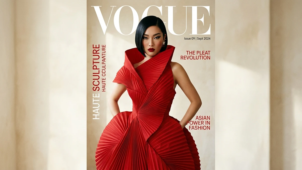 Kết quả tạo từ Nhiếp ảnh Thời trang Cao cấp High-Fashion Bìa Tạp chí Vogue
