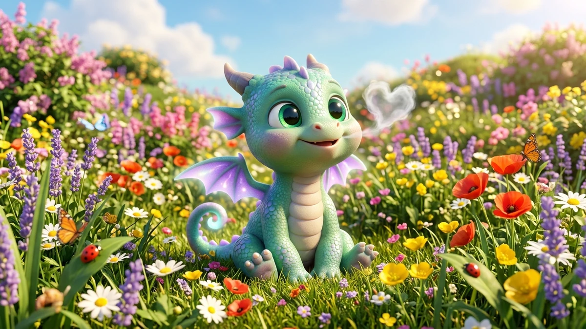 Kết quả tạo từ Nhân Vật Hoạt Hình 3D Chú Rồng Con Đáng Yêu Phong Cách Pixar / Disney