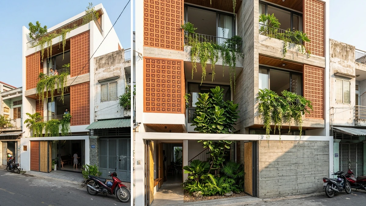 Kết quả tạo từ Kiến Trúc Nhà Phố Lệch Tầng Xanh Mát Giữa Lòng Đô Thị Sài Gòn