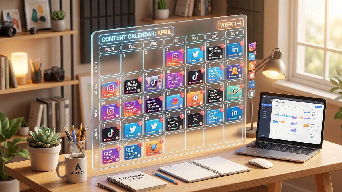 Kết quả tạo từ Lập lịch biên tập nội dung đa kênh (Content Calendar) 30 ngày hoàn chỉnh
