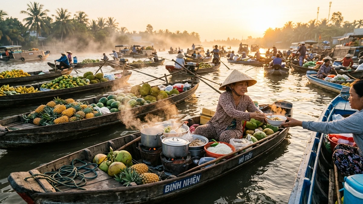 Kết quả tạo từ Nhiếp Ảnh Phóng Sự Đời Sống Chợ Nổi Cái Răng Cần Thơ Sáng Sớm