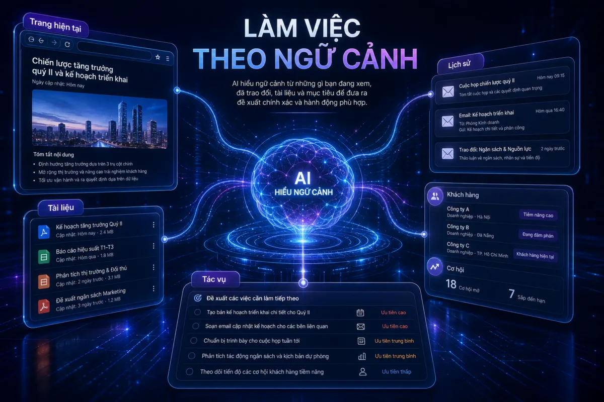 AI browser làm việc theo ngữ cảnh