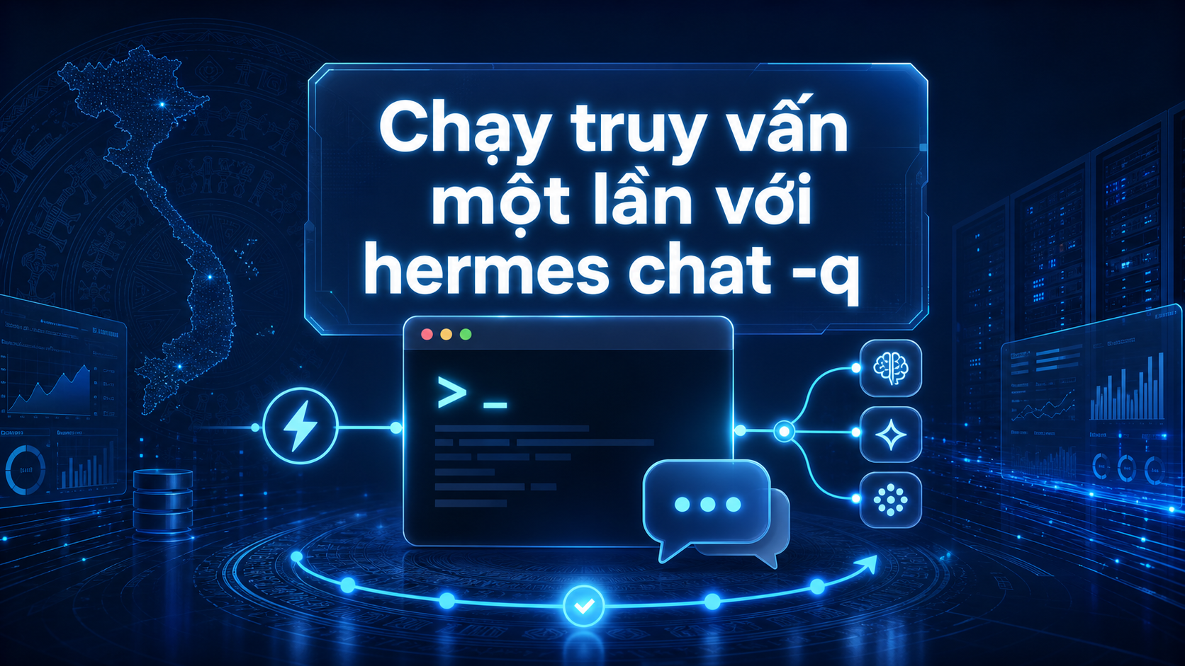Chạy truy vấn một lần với hermes chat -q trong bài Cách sử dụng Hermes CLI hằng ngày cho công việc AI Agent