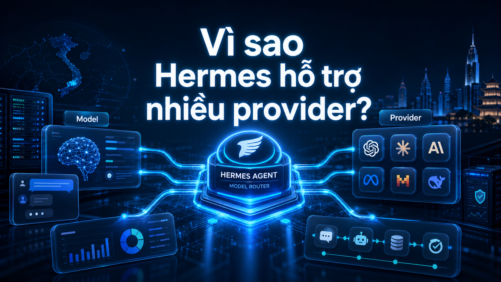 Vì sao Hermes hỗ trợ nhiều provider? trong bài Cấu hình model và provider cho Hermes Agent