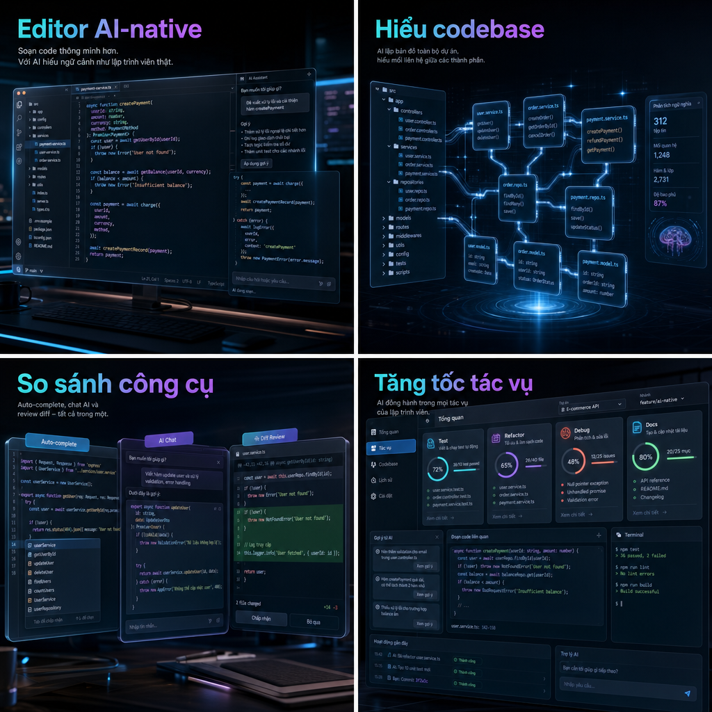 Cursor AI là editor AI-native hỗ trợ lập trình viên
