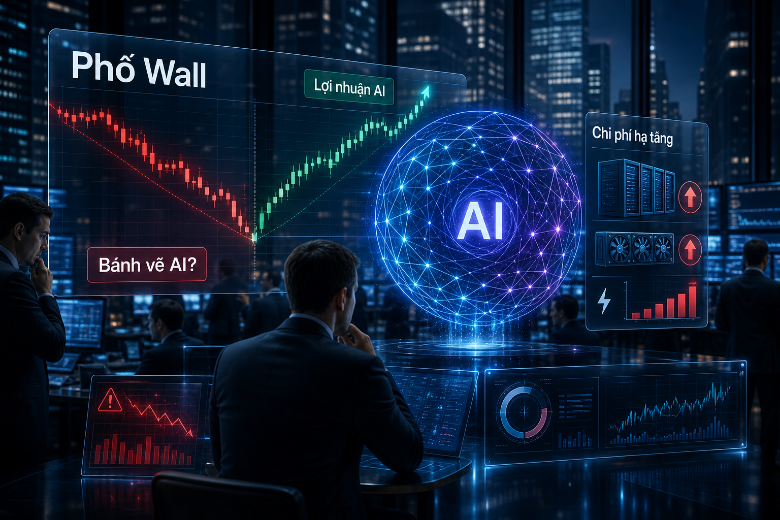 Ảnh đại diện bài viết: Phố Wall đòi lợi nhuận từ AI: thời của “bánh vẽ AI” đã qua?
