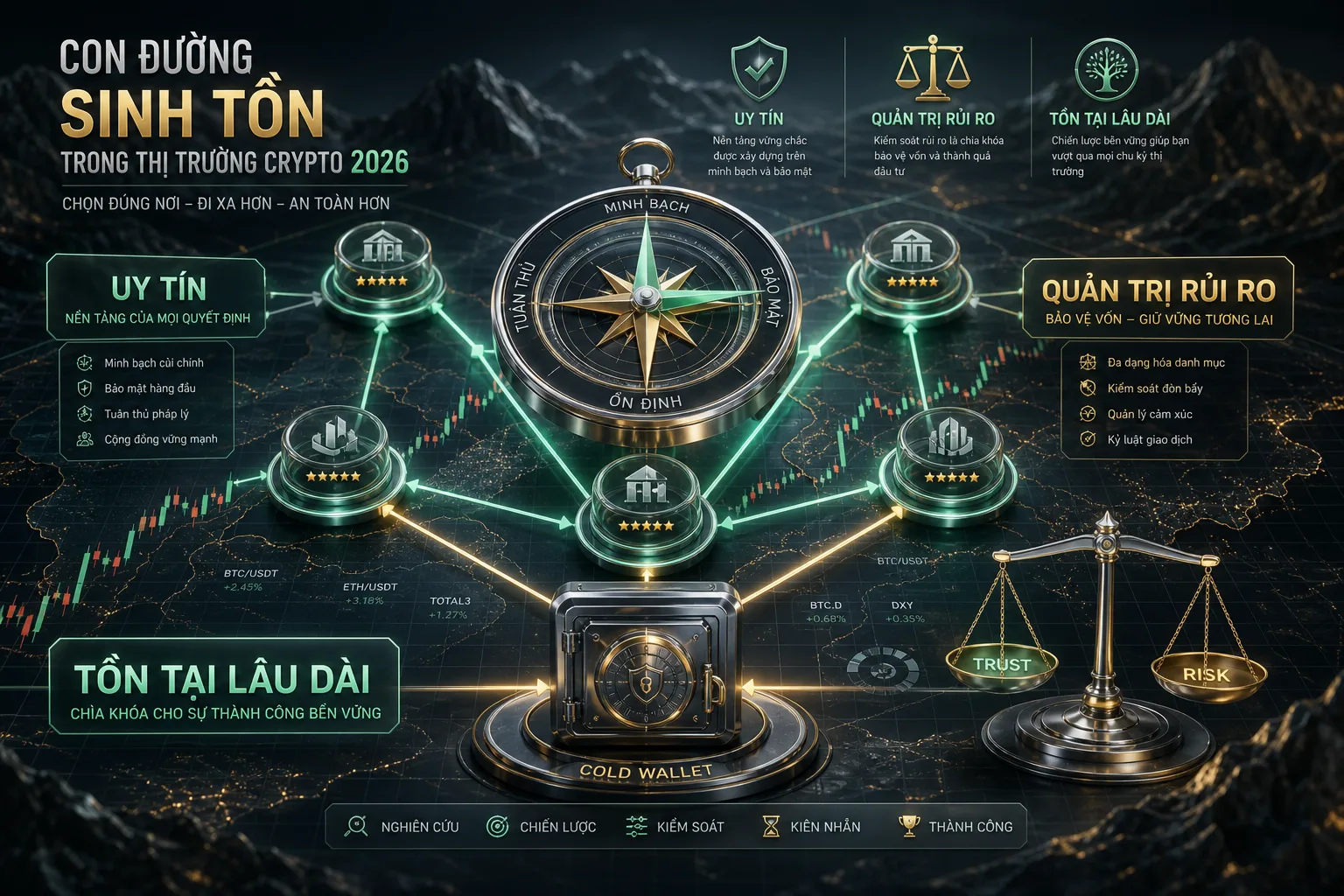 Sàn crypto uy tín và quản trị rủi ro dài hạn