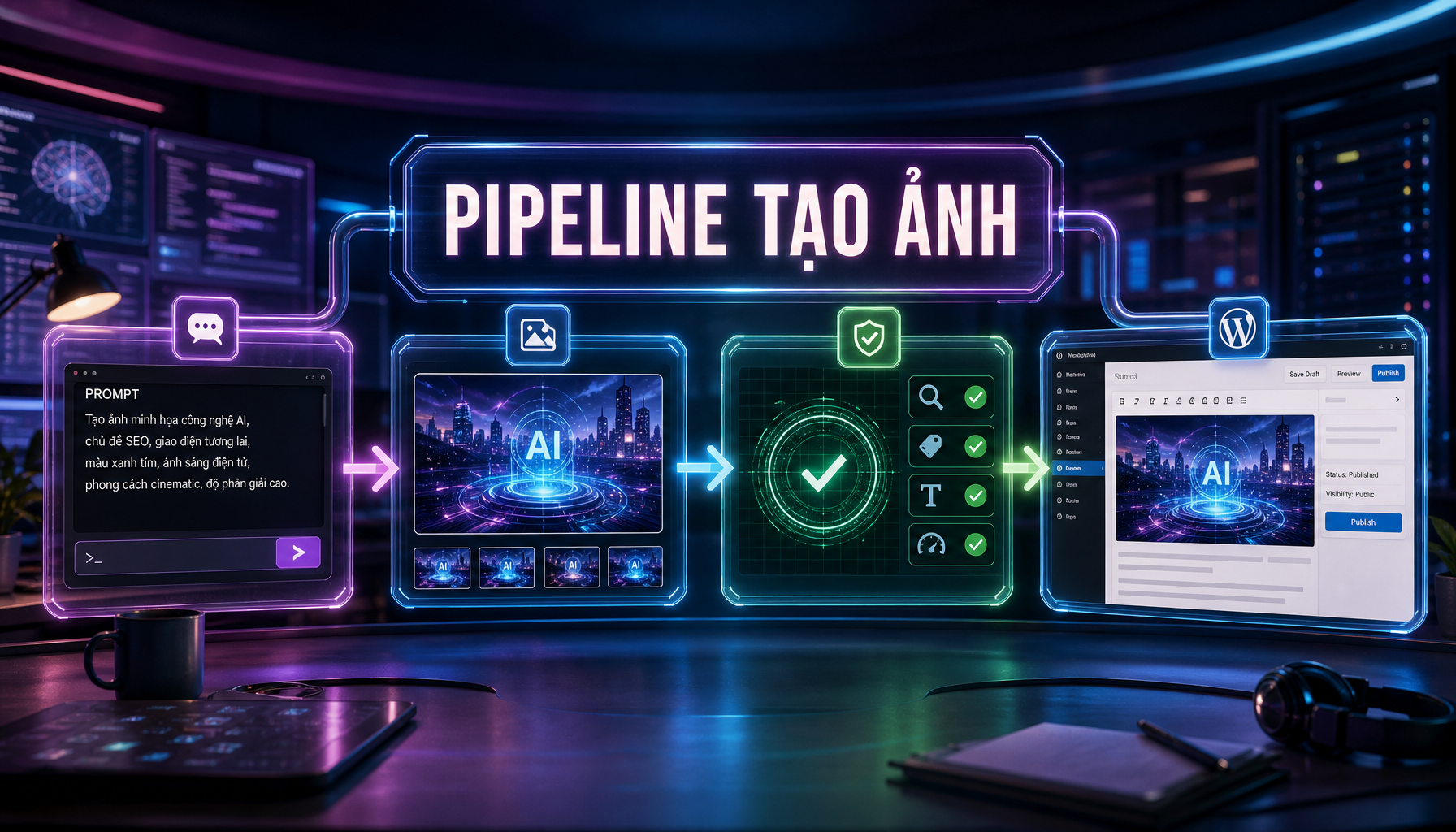 Cách viết prompt tạo ảnh AI dùng được cho bài SEO - PIPELINE TẠO ẢNH