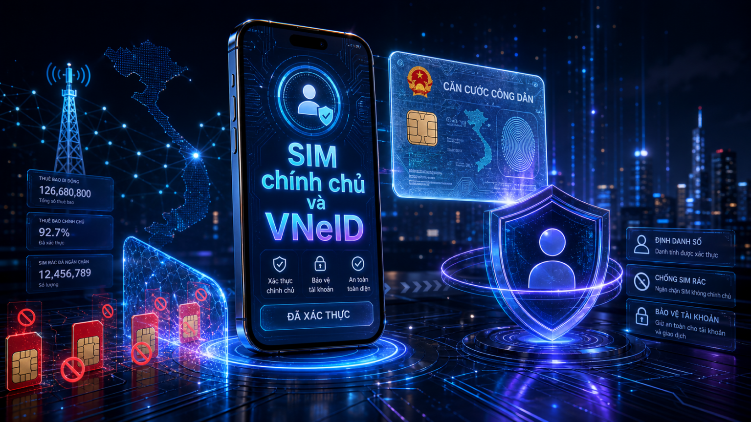 SIM chính chủ và VNeID: vì sao xác thực thuê bao lại nóng? SIM chính chủ và VNeID - xác thực SIM chính chủ VNeID