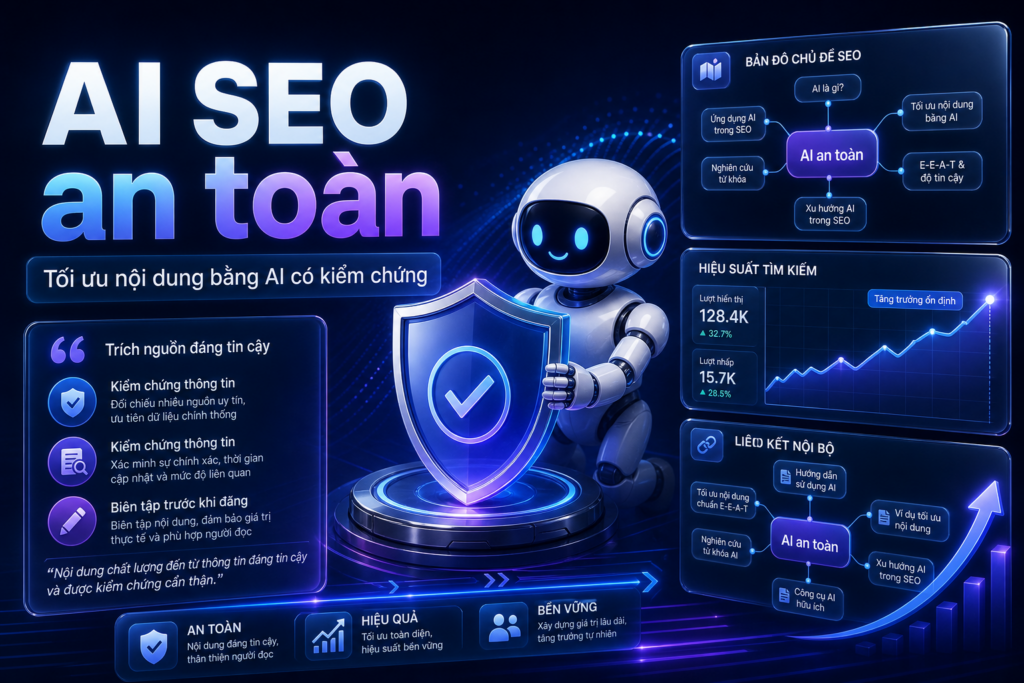 Ảnh đại diện bài viết: AI SEO là gì? Cách dùng AI hỗ trợ SEO an toàn cho website