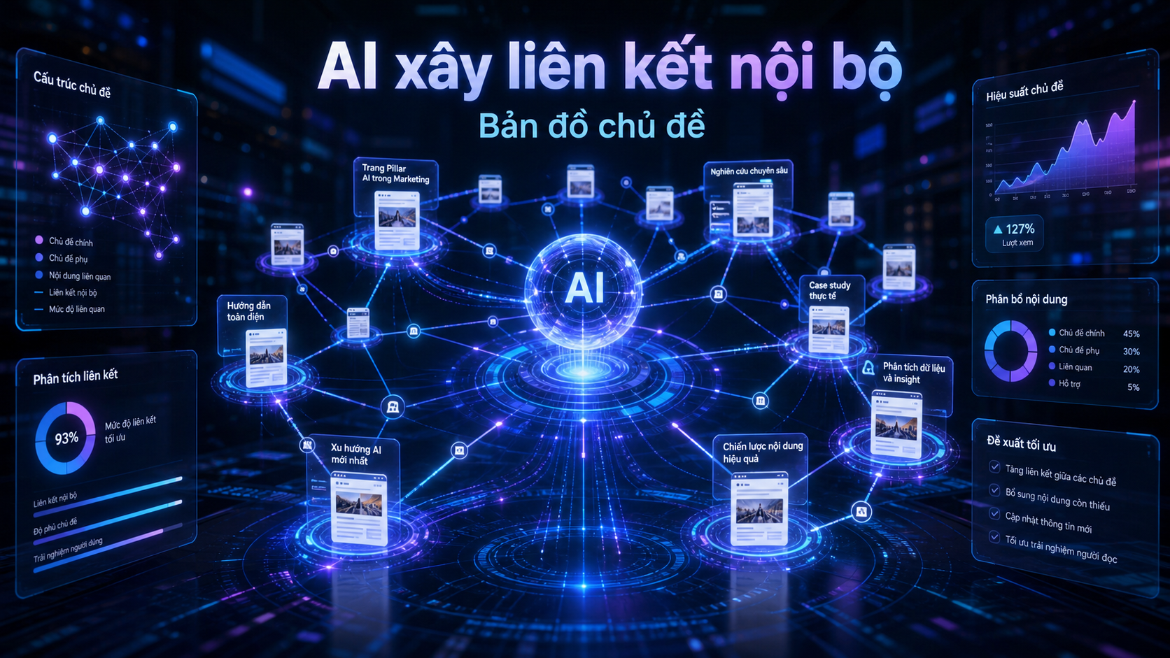 Ảnh đại diện bài viết: Cách dùng AI để làm internal link và topical map