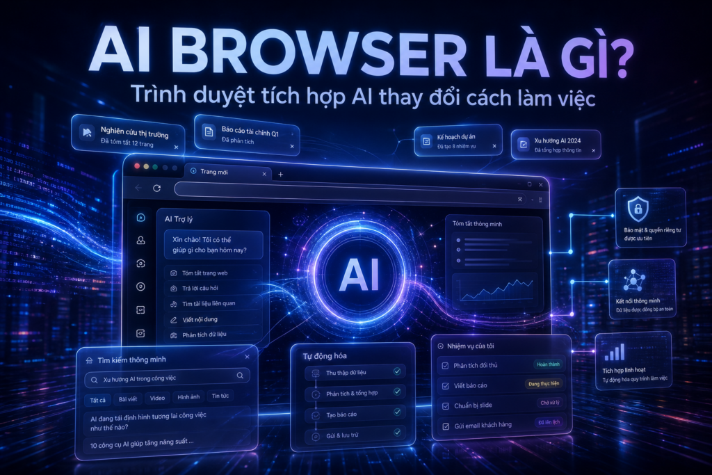 AI browser là gì? Trình duyệt tích hợp AI thay đổi cách làm việc