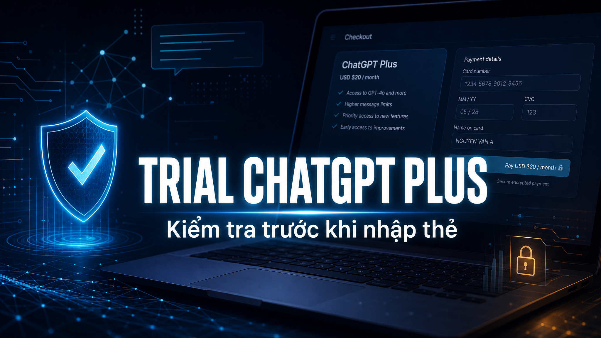 Ảnh đại diện bài viết: Cách nhận trial ChatGPT Plus miễn phí T5/2026: kiểm tra an toàn trước khi nhập thẻ