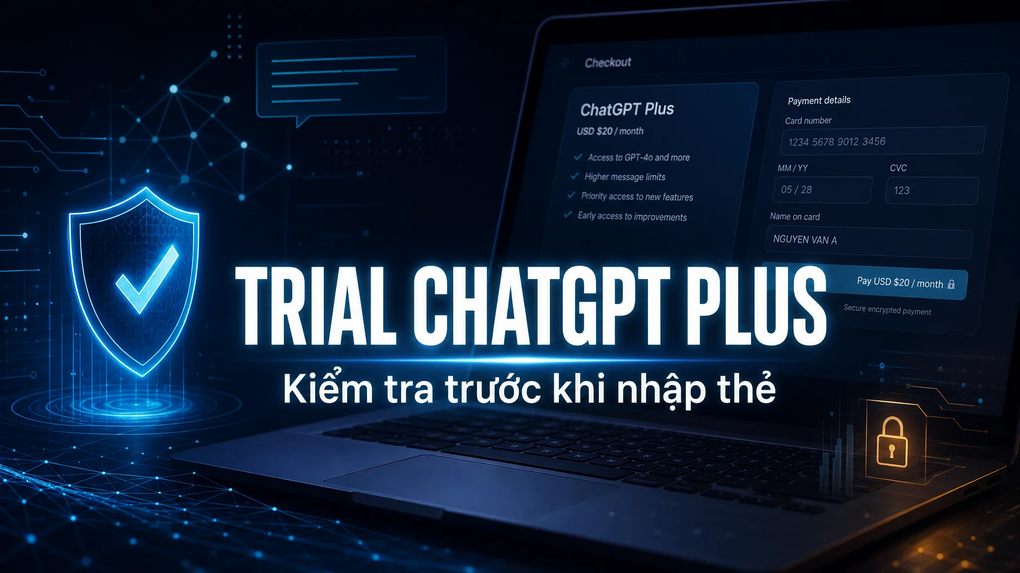 Ảnh đại diện bài viết: Cách nhận trial ChatGPT Plus miễn phí T5/2026: kiểm tra an toàn trước khi nhập thẻ