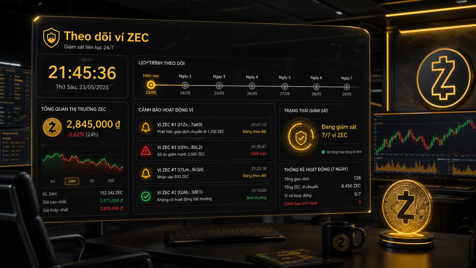 Theo dõi ví ZEC sau giao dịch rút khỏi Binance