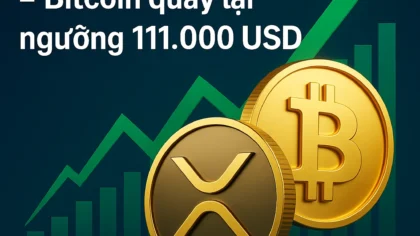 Ảnh đại diện bài viết: XRP dẫn đầu đà tăng – Bitcoin quay lại ngưỡng 111.000 USD