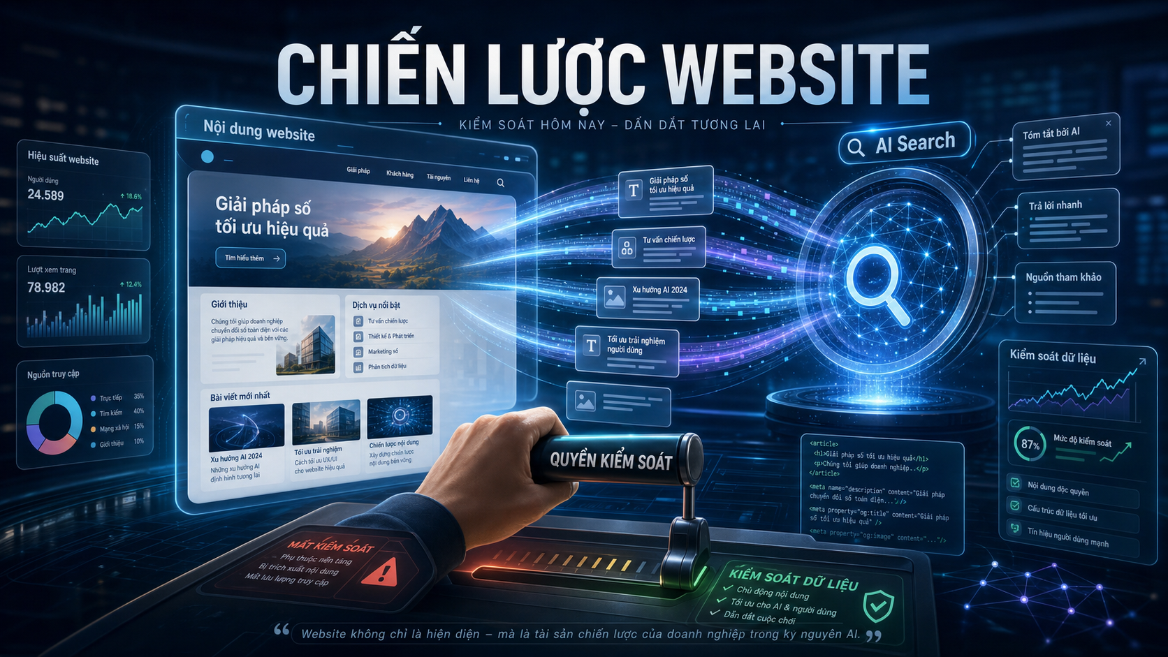 AI Tìm Kiếm dùng nội dung website: chiến lược website
