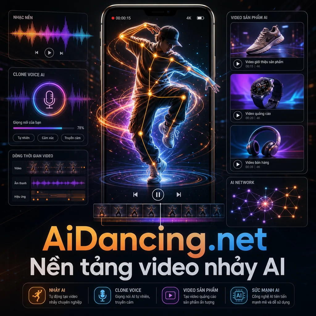 AiDancing.net nền tảng video nhảy AI