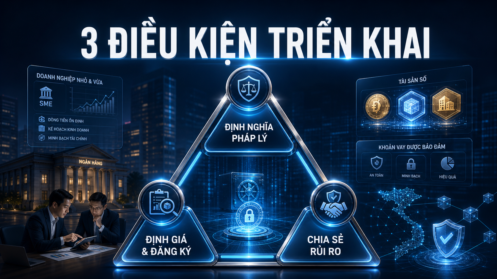 Ba điều kiện để tài sản số trở thành tài sản bảo đảm tín dụng
