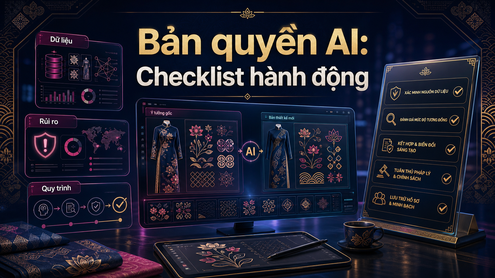Checklist quản trị bản quyền AI