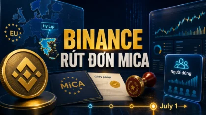 Binance rút đơn xin giấy phép MiCA tại Hy Lạp trước mốc quan trọng của châu Âu