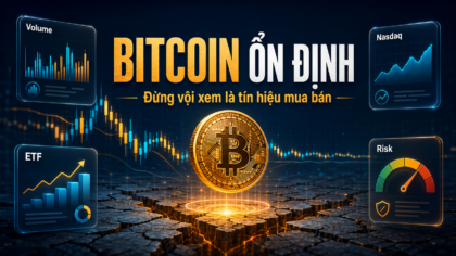 Bitcoin ổn định sau nhịp giảm, không nên xem ngay là tín hiệu mua bán