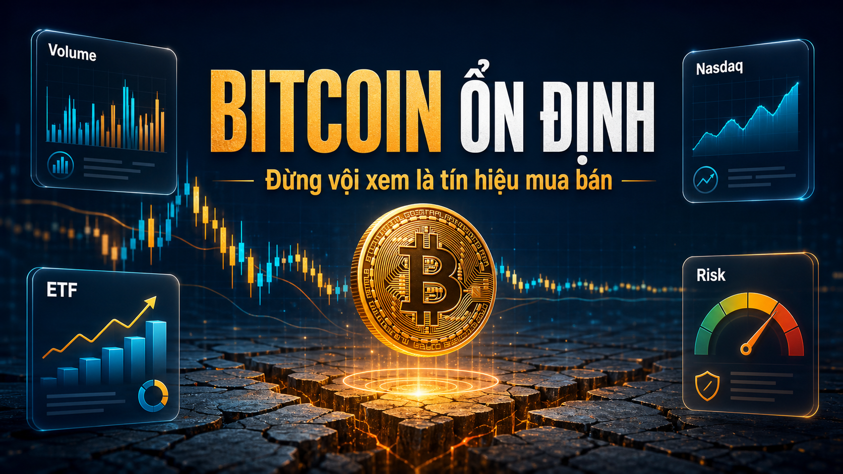 Bitcoin ổn định sau nhịp giảm, không nên xem ngay là tín hiệu mua bán