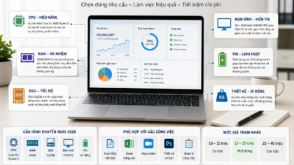 Ảnh đại diện bài viết: Cách lựa chọn máy tính cho dân văn phòng năm 2026